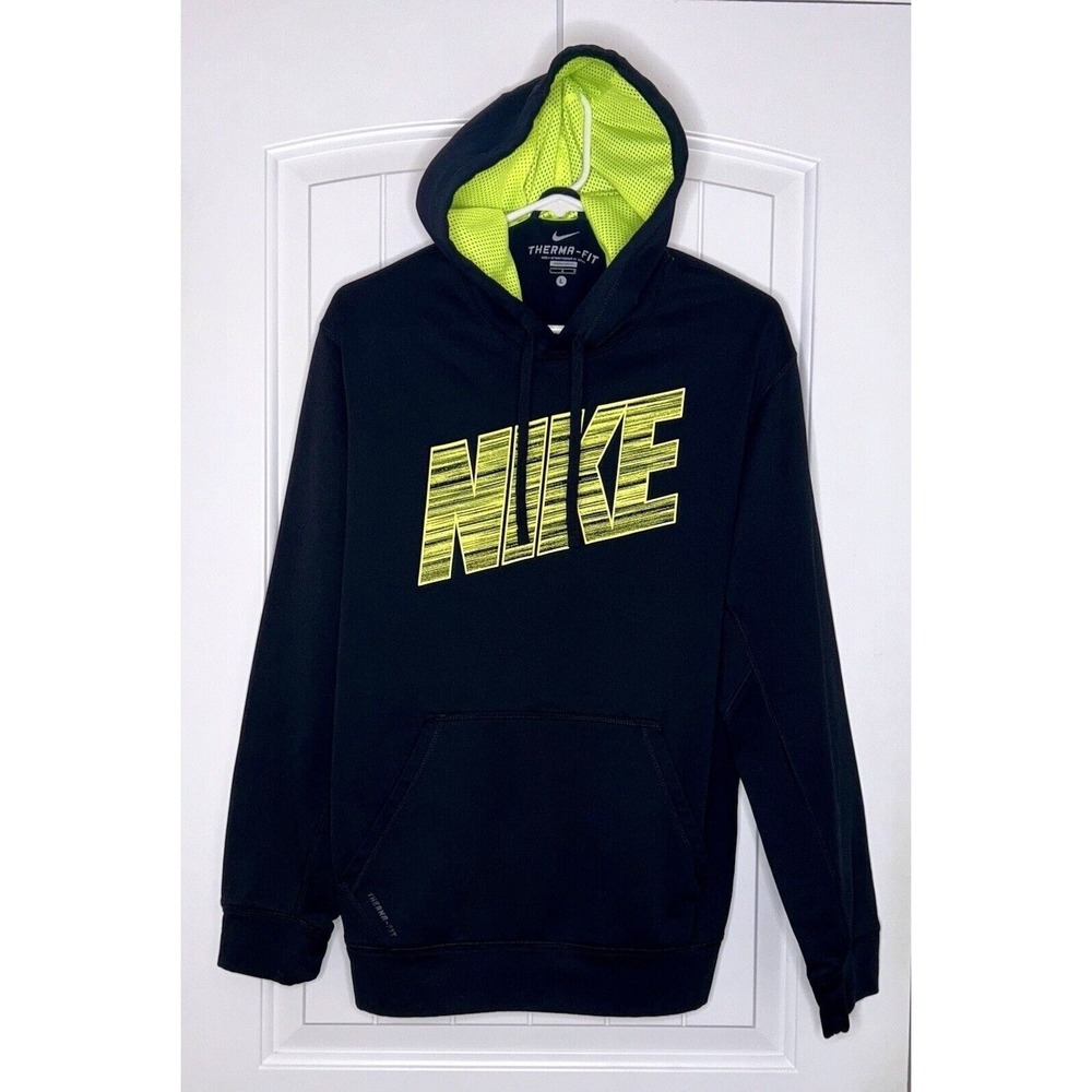 Nike Therma Fit Mens Size L Hoodie Sweatshirt Gym Running Training Casual